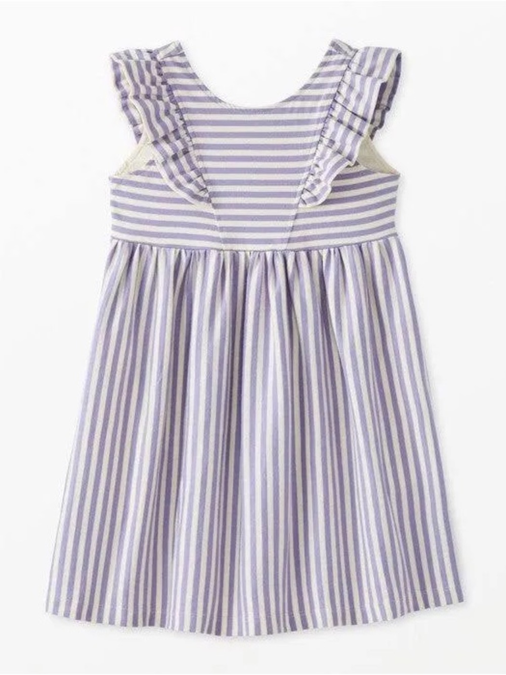 Hanna Andersson Ruffle Sleeve Apron Dress with Pockets - 5